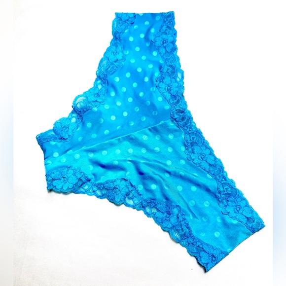 Blue Lace Polka Dot Women's Intimate - Picture 3 of 4